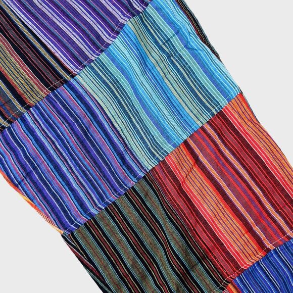 Unique Handmade Nepalese Boho Patchwork Jogger Pants - Size Large - Picture 3 of 7